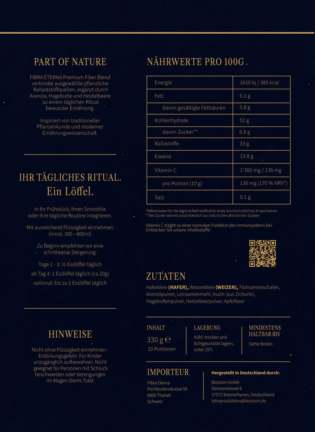Fibra Eterna Premium Ballaststoffmischung Nachfüllpack